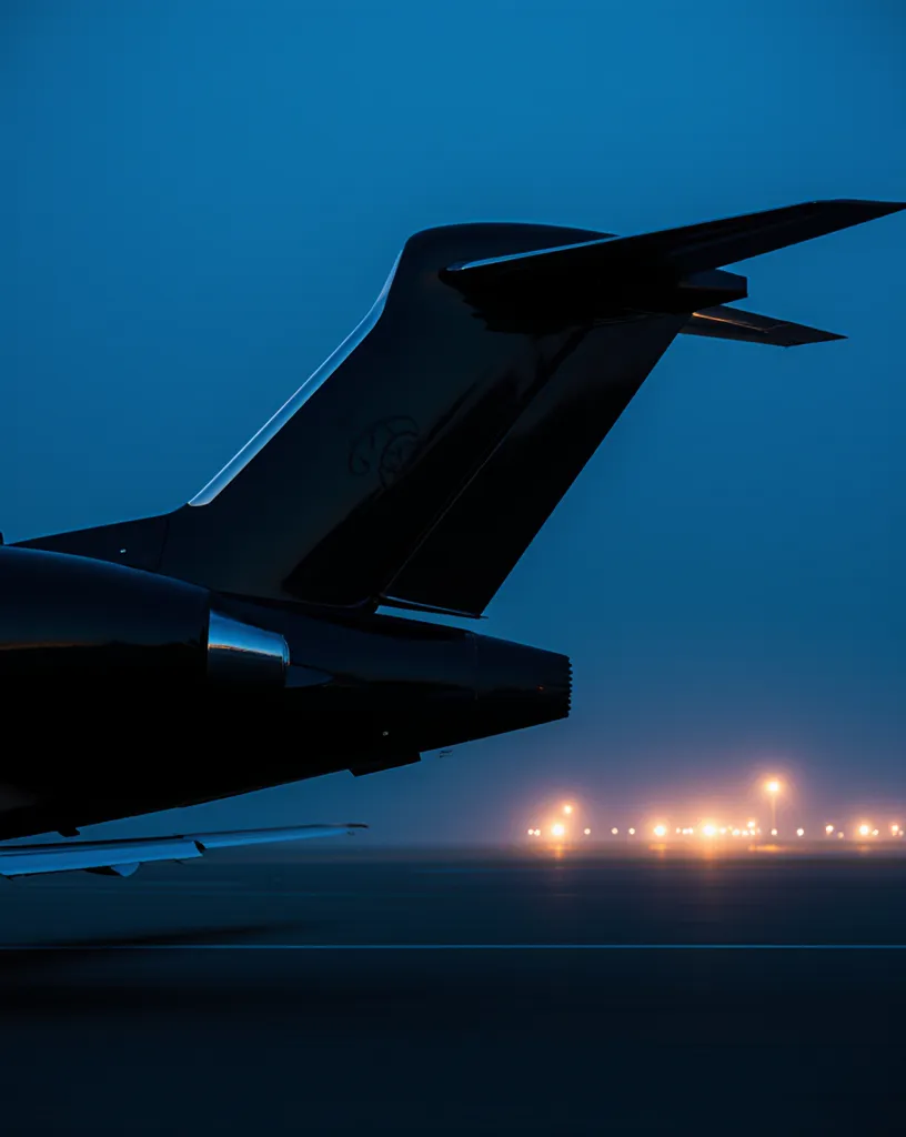 TAIL, NIGHT TARMAC